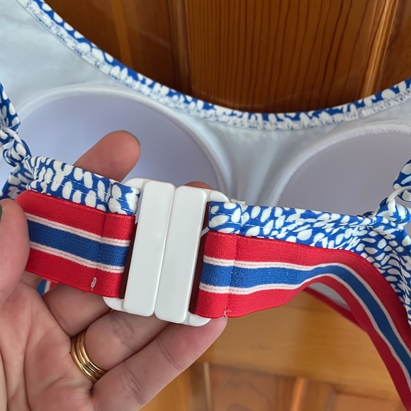 NWT Joules Ariel Swim Top(12) and Bottom(14) blue spot pattern - Picture 11 of 13